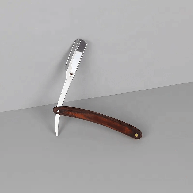 Wooden Handle Straight Razor Replaceable Blade | XIRUI074