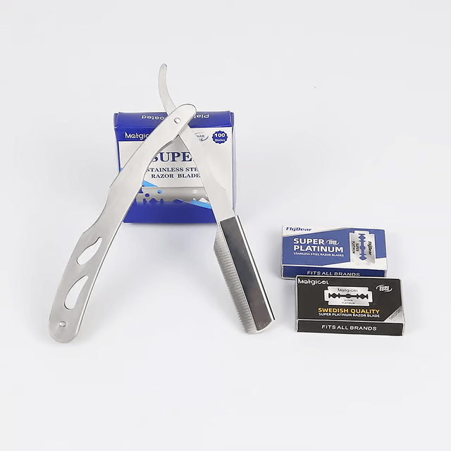 Metal facial straight razor | XIRUI202